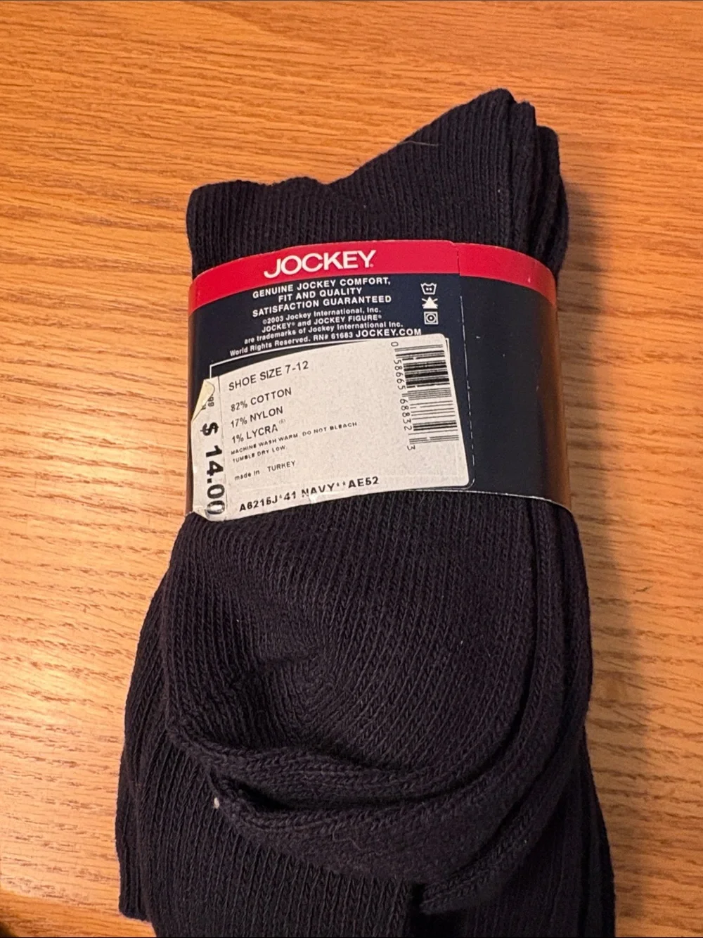 Jockey 3 pairs new socks and Black and Gray Plaid Men's Jogger Pants FOL
